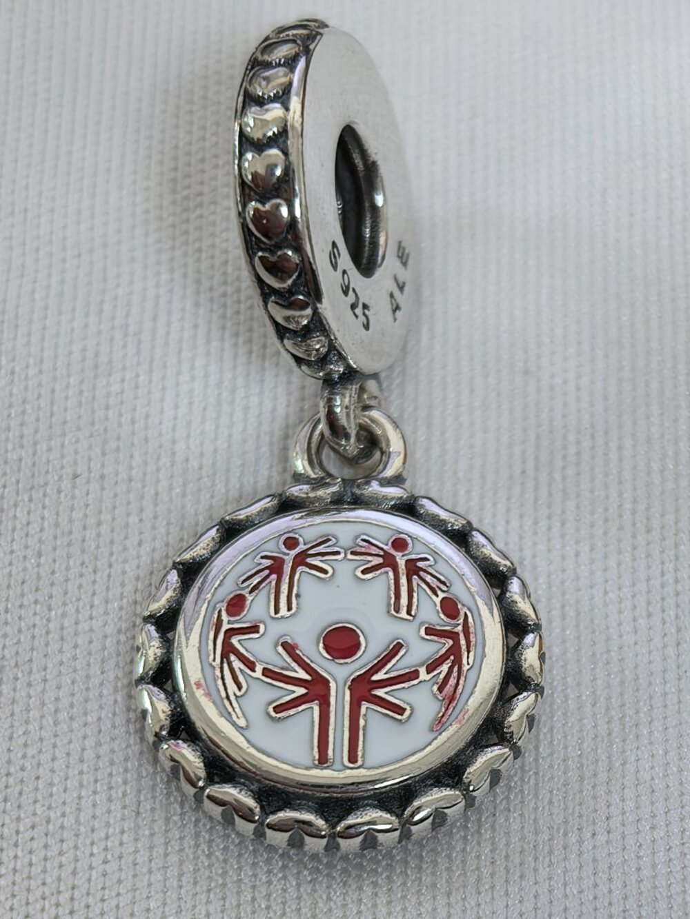 Pandora Special Olympics logo Charm Pendant, S925 Silver Jewelry